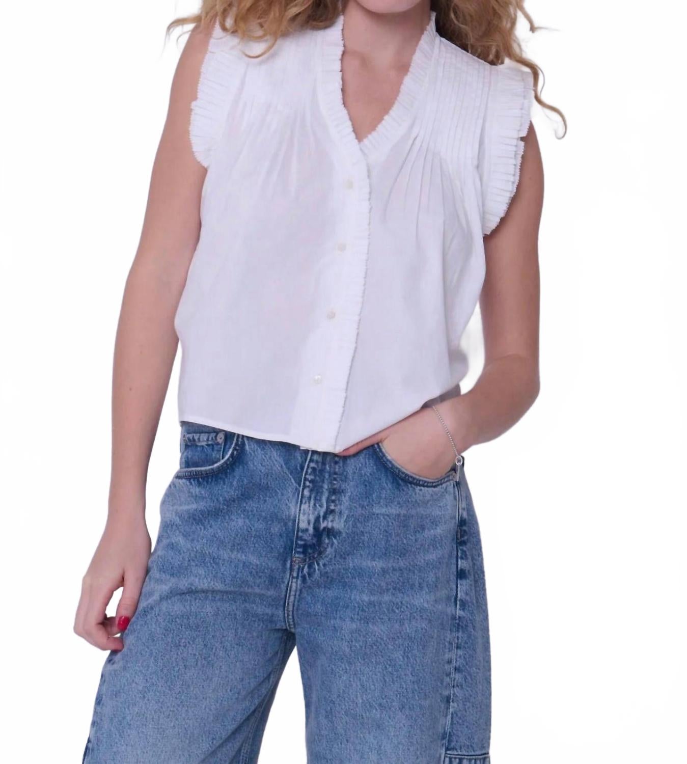 

Дана топ без рукавов в белом LOVE THE LABEL