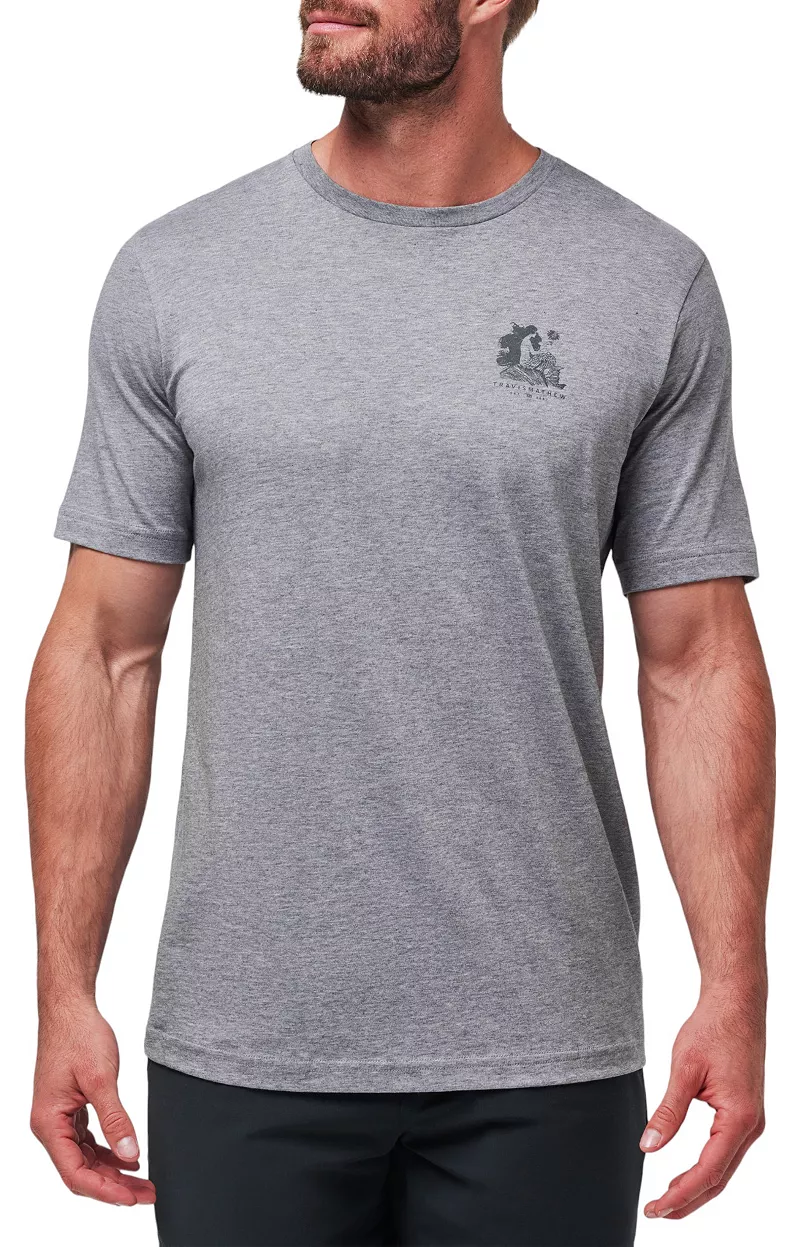 

Мужская футболка TravisMathew Mermaid Caves, цвет Heather Grey
