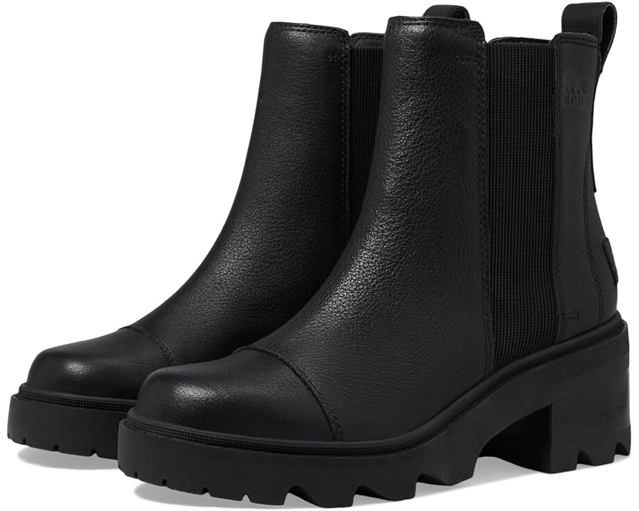 Ботинки женские Sorel Joan Now Chelsea из натуральной кожи, черный