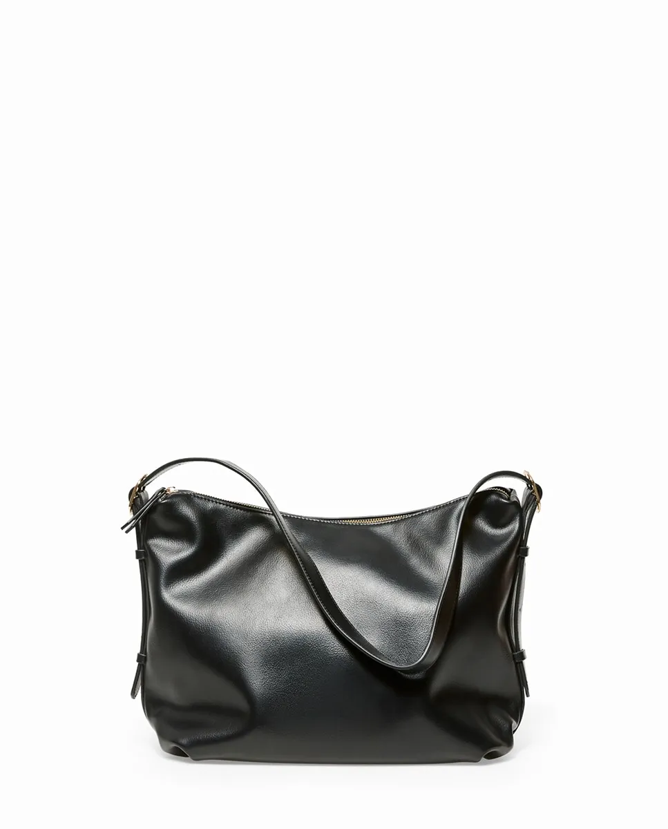 

Мягкая сумка Хобо с пряжкой Sfera, черный