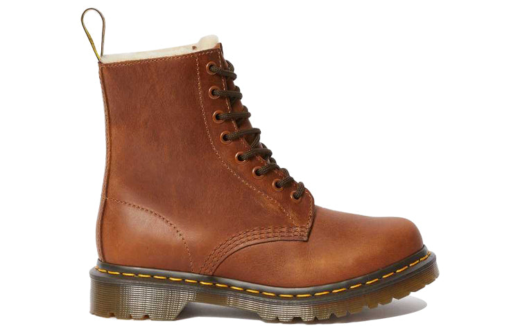 Ботинки Dr. Martens 1460 Faux Fur Lined, коричневый — фото 2