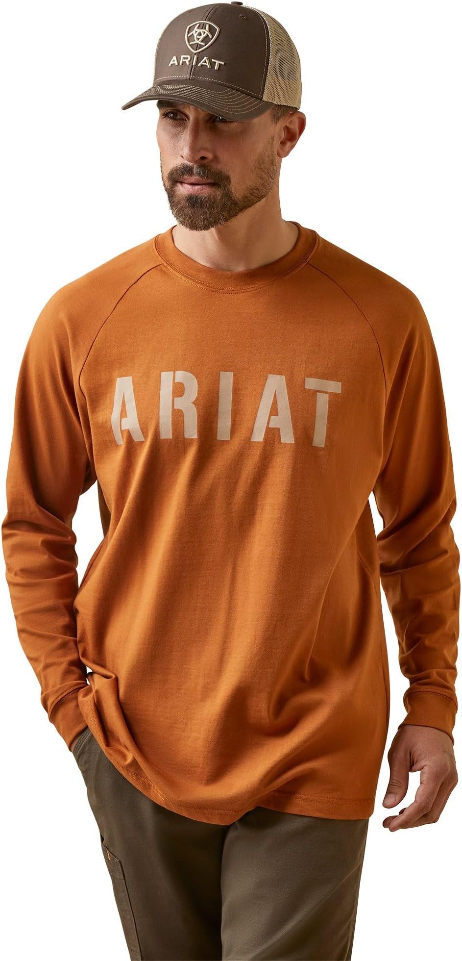 

Футболка Ariat Rebar Cotton Strong Block T-Shirt, цвет Caramel Cafe