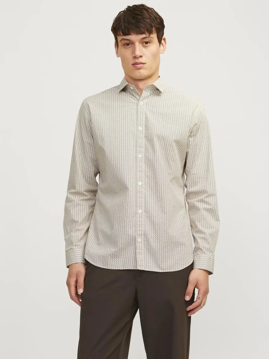 

Рубашка с длинными рукавами Jack & Jones "JPRBLABLACKPOOL STRETCH LS SHIRT SN", цвет Mineral Yellow Fit:Slim Fit