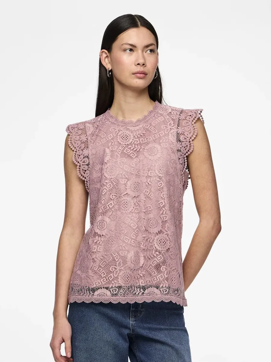 

Кружевной топ "PCOLLINE" Pieces, цвет Woodrose