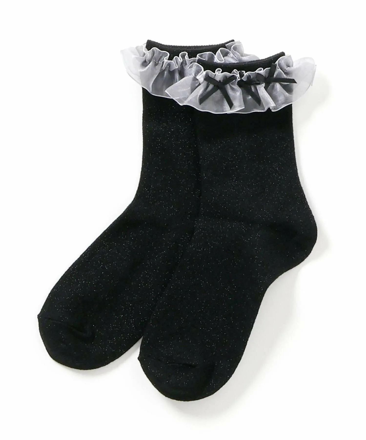 Носки с оборками и лентами Apres les cours, Black