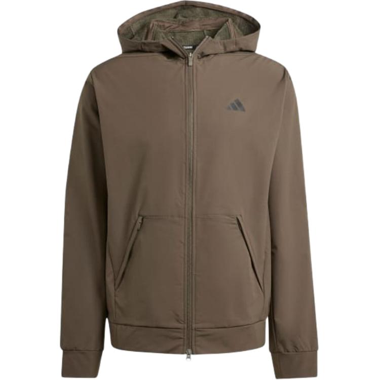 

С AdiClub. Толстовка с капюшоном на молнии COLD.RDY для тренировок Adidas, Dark Shadow Olive