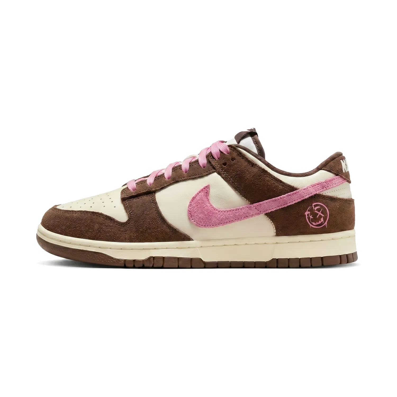 Кроссовки кожаные Nike Dunk Low коричневые — фото 3