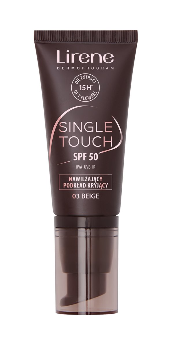 

Легкая увлажняющая тональная основа для лица SPF50 Lirene Single Touch 03 Beige