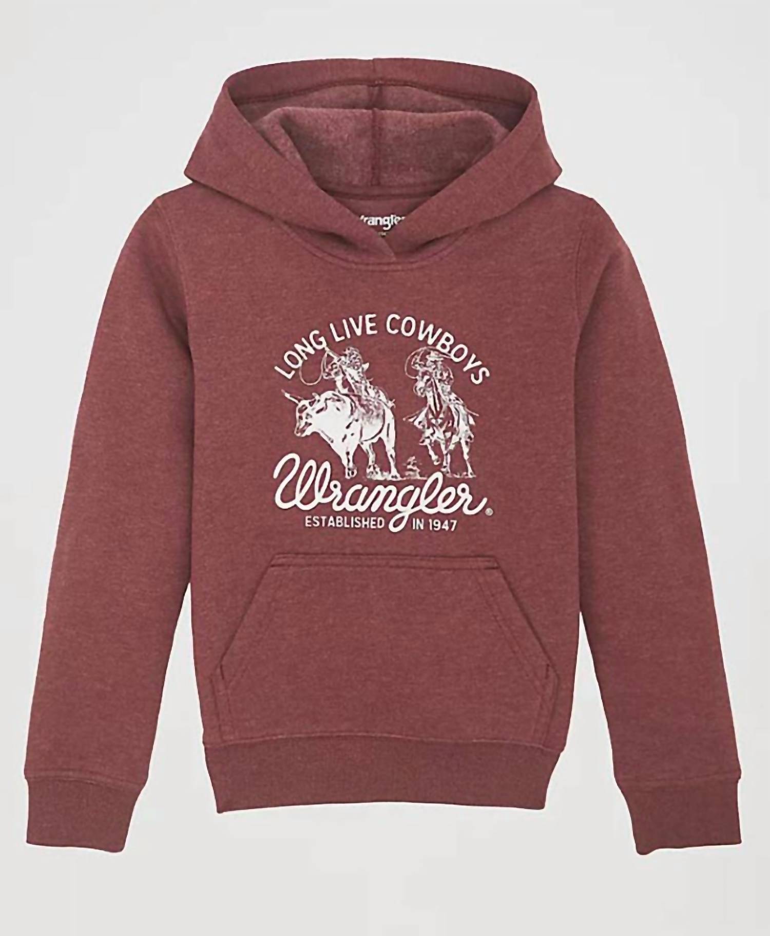 

Мальчиковый свитшот Wrangler Team Roper в цвете вересковый бургунди, Heather Burgundy