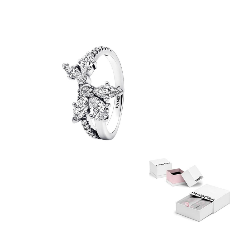 

Pandora Кольцо из стерлингового серебра 925 пробы с синтетическим фианитом, серебряное, женское