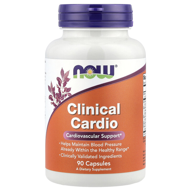 

NOW Foods, Clinical Cardio, Поддержка сердечно-сосудистой системы, 90 растительных капсул