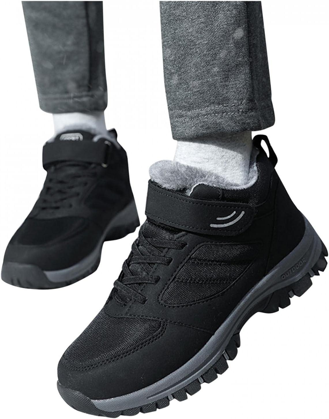 

Зимние ботинки Hbeylia для женщин, мужчин и пар, водонепроницаемые, с искусственным мехом, теплые, на шнуровке, слипоны, модные кроссовки, для прогулок, с термо-утеплителем из флиса, легкие спортивные короткие ботинки для лыж и походов