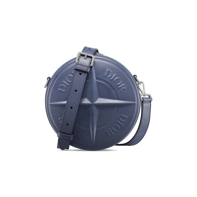 

Сумка Dior x Stone Island Round Bag, синий