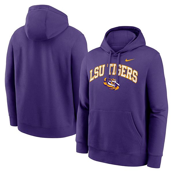 Мужской фиолетовый худи LSU Tigers Club Fleece Arch Nike