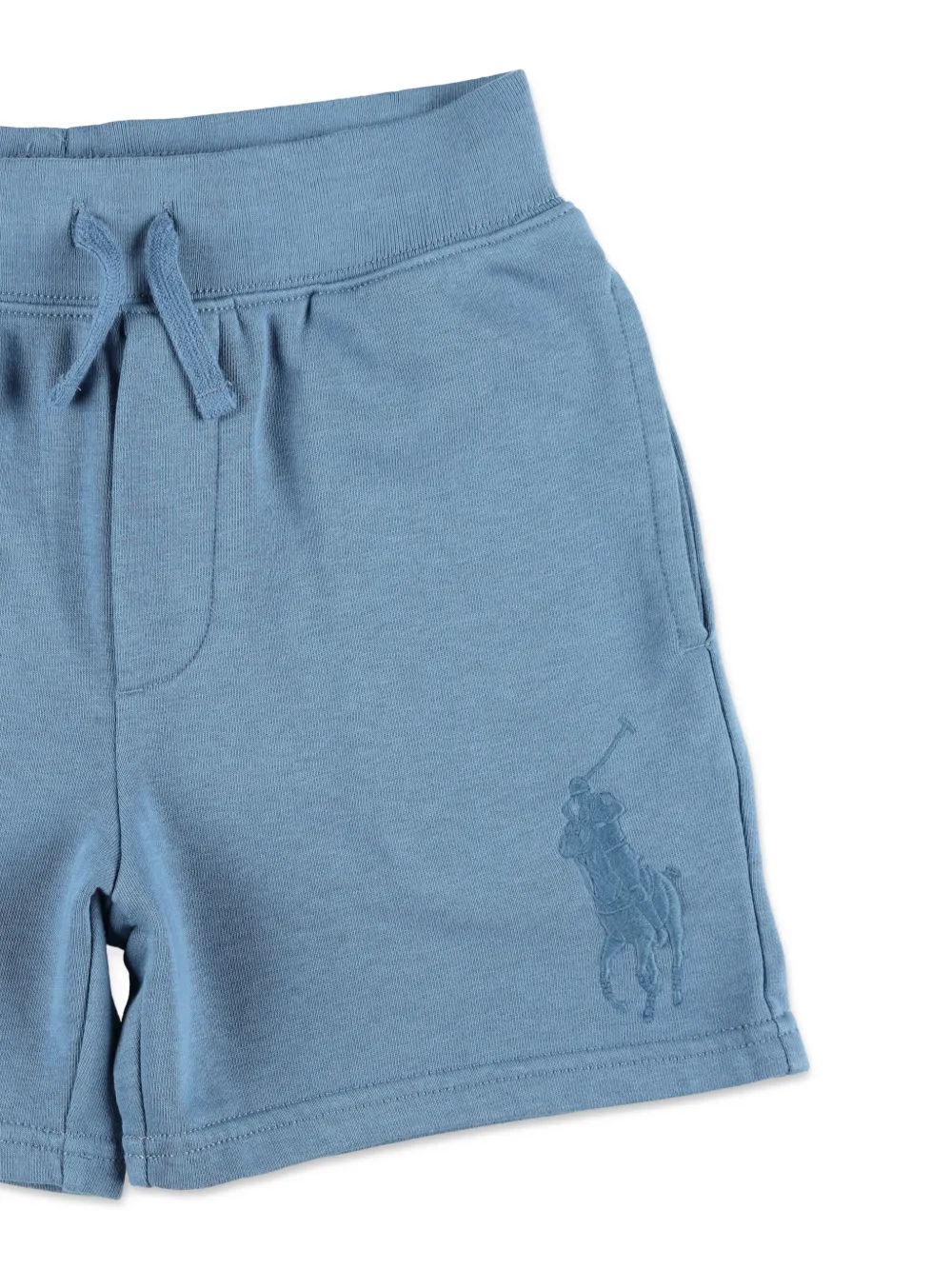 Флисовые шорты на шнуровке Polo Ralph Lauren Kids, синий — фото 3