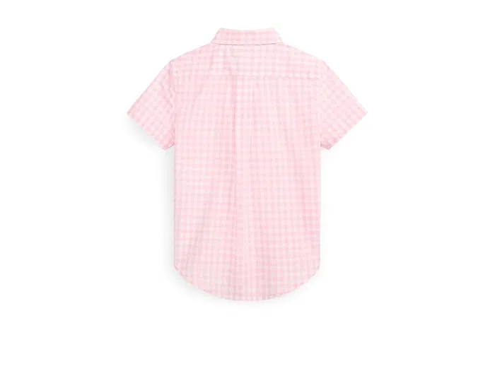 Рубашка хлопковая Soft Cotton Polo Ralph Lauren Kids, Carmel Pink/White — фото 2
