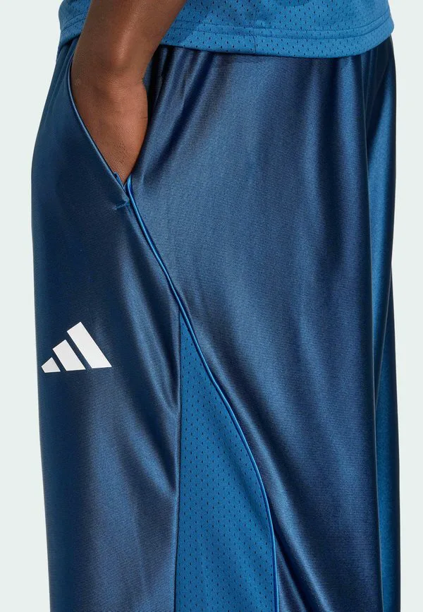 Блестящие спортивные штаны для стадиона Adidas Sportswear, Dusky Petrol Ray Blue White — фото 4