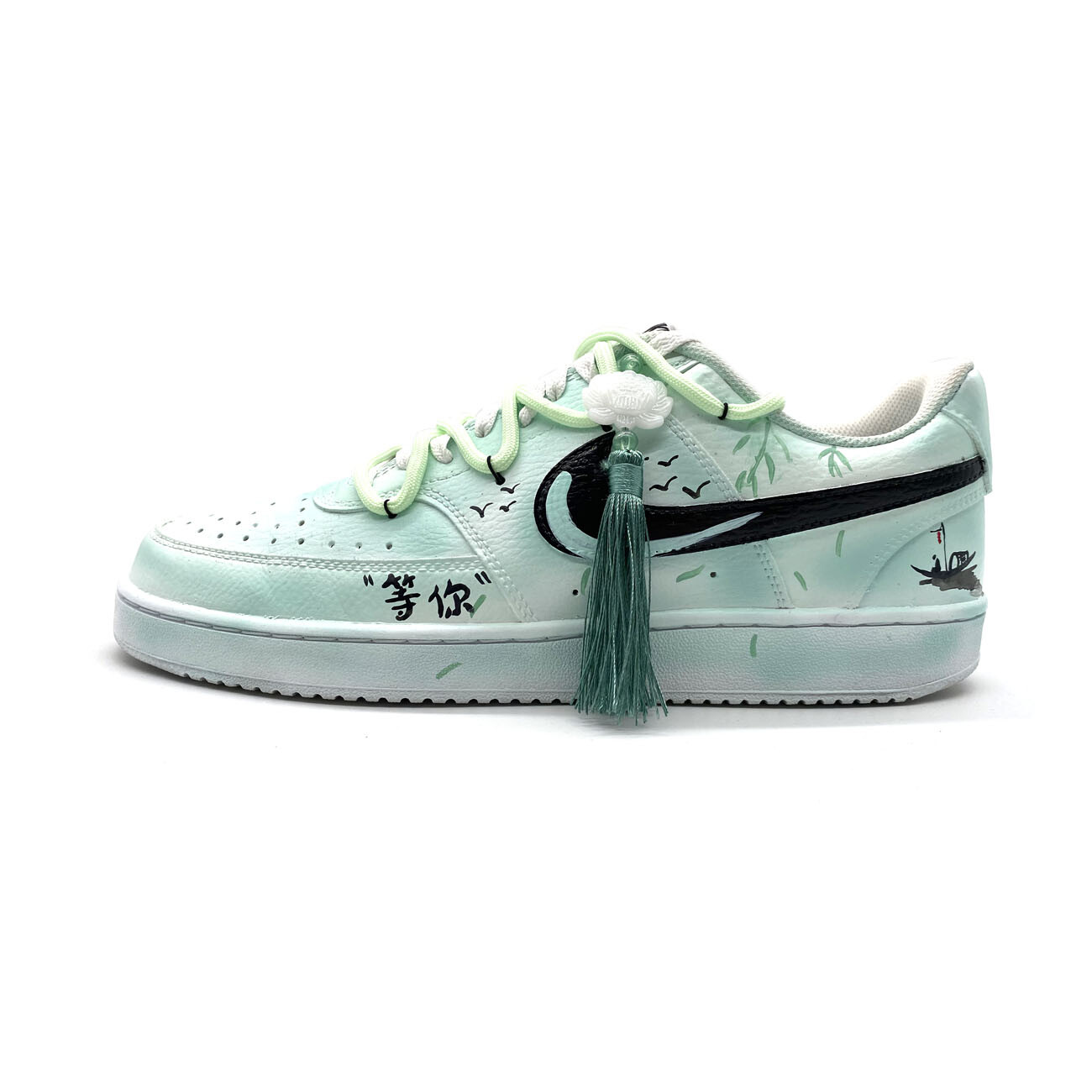 

Кроссовки Nike Court Vision 1 Skateboard Shoes Men Low-Top Black, Белый, Кроссовки Nike Court Vision 1 Skateboard Shoes Men Low-Top Black