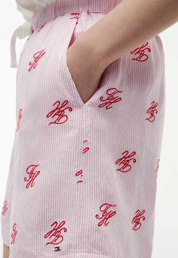 Шорты с принтом Tommy Hilfiger, Script Ithaca Rose Petal — фото 4