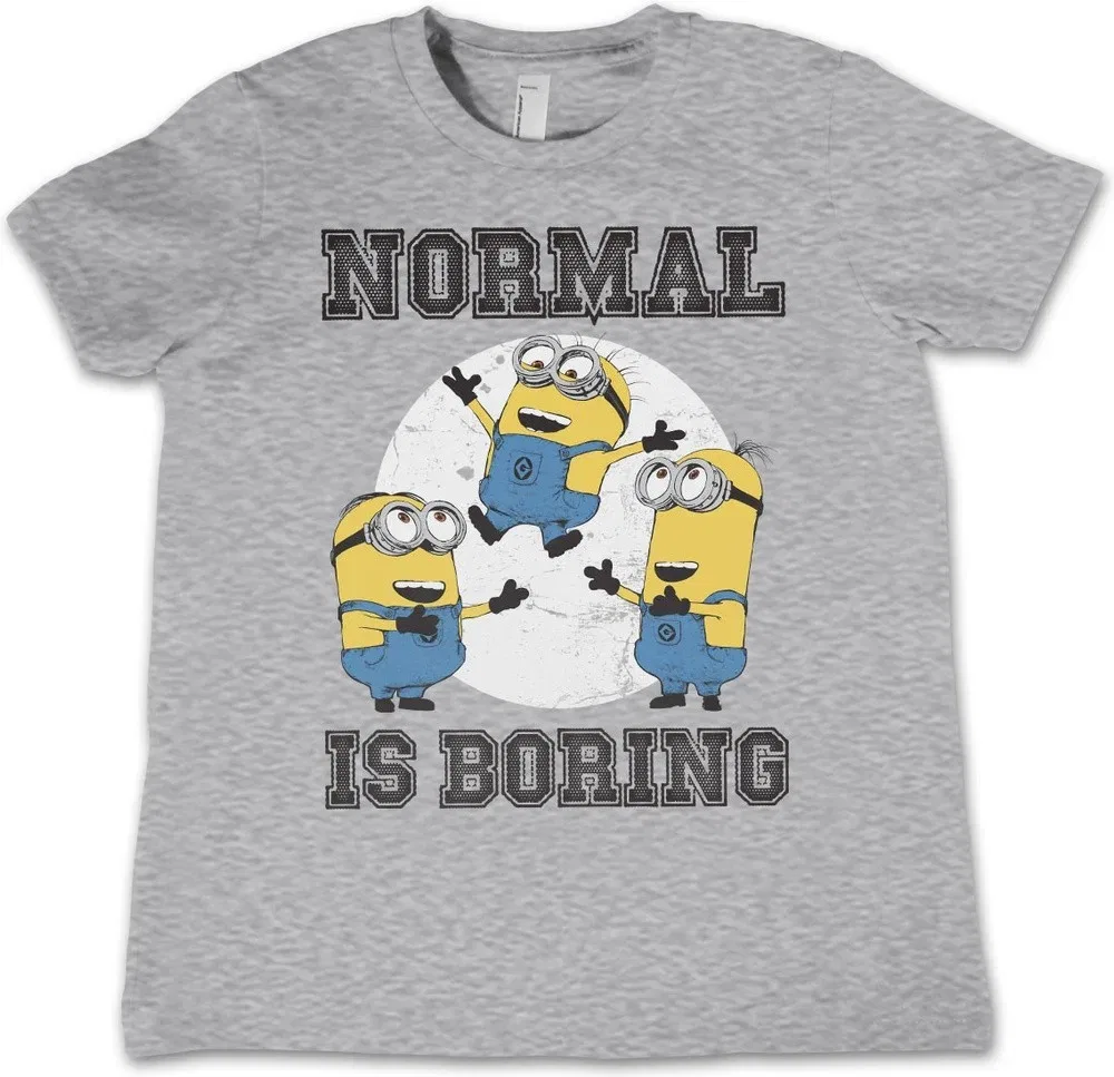 Футболка с принтом, Minions, серый