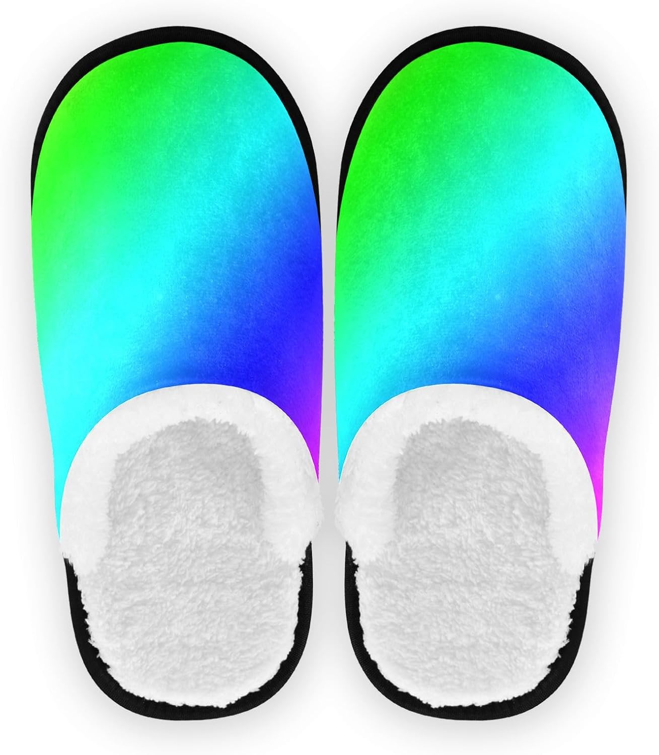 

Домашние тапочки UMIRIKO Rainbow для женщин и мужчин, стираемые, с противоскользящей подошвой, с сумкой для хранения для путешествий и спа, M 20880