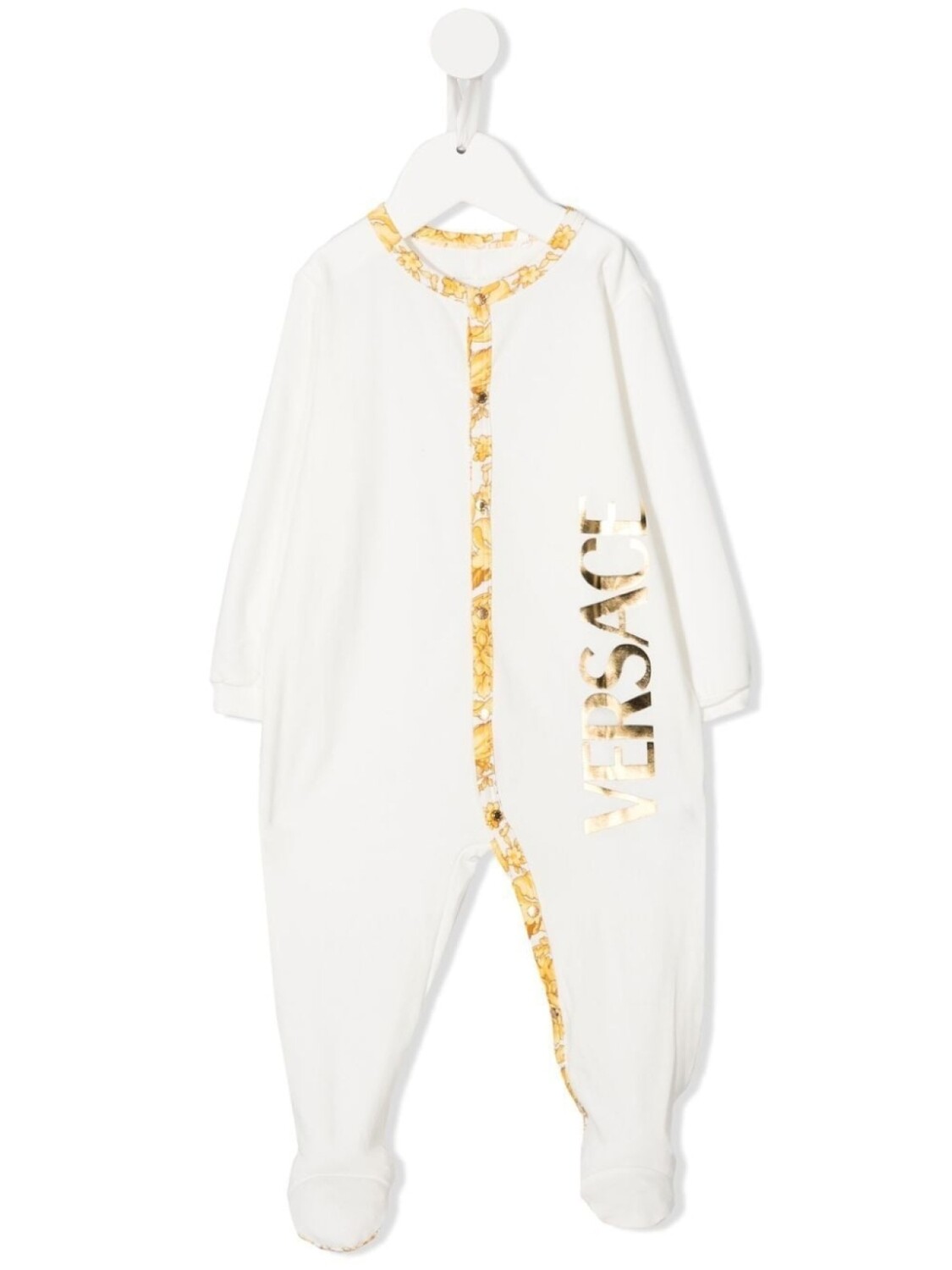 

Versace Kids комбинезон для новорожденного с принтом Baroque, белый