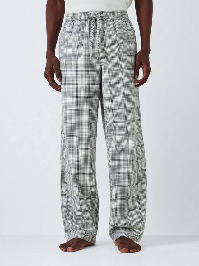 

Пижамные брюки в клетку из органического хлопка John Lewis, цвет Grey Mid