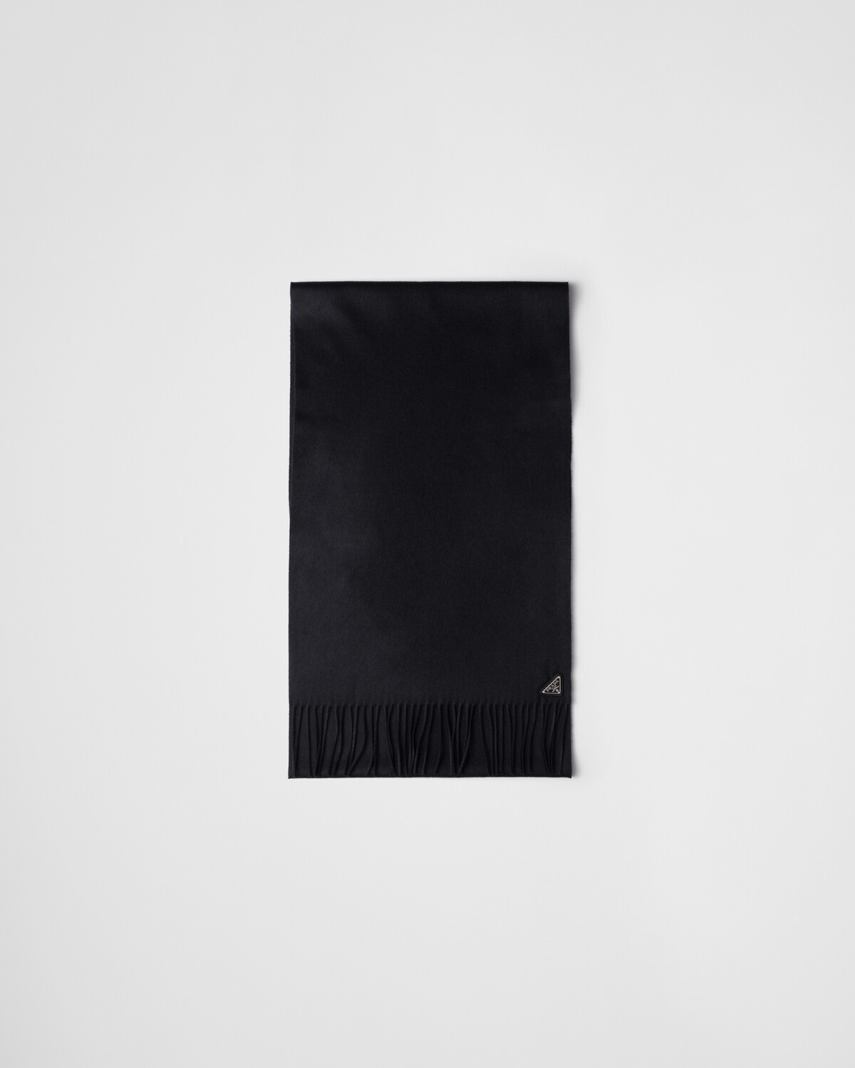 

Шарф из шелка и кашемира Prada, черный