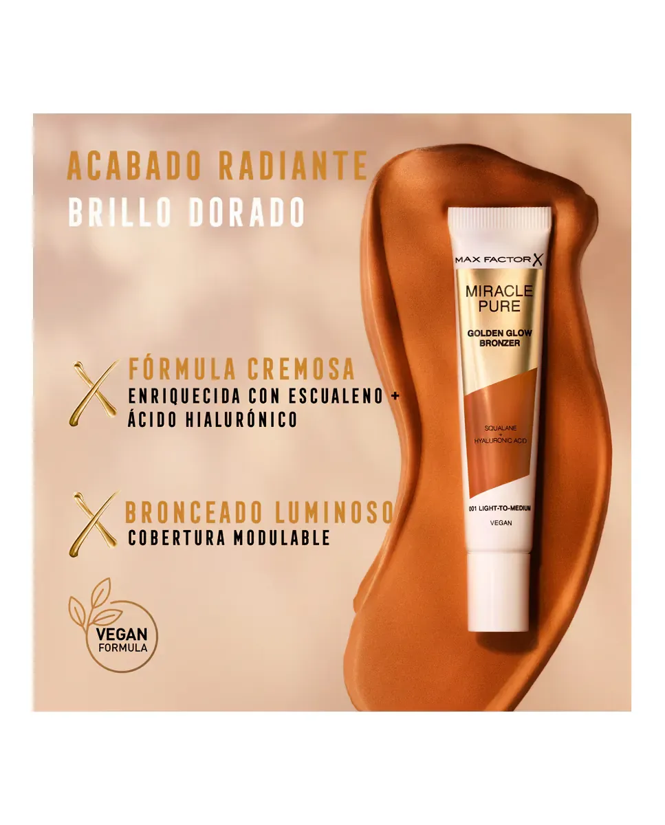 Бронзирующая пудра Miracle Pure Bronceador 15 мл Max Factor, 001 Light To Medium — фото 4