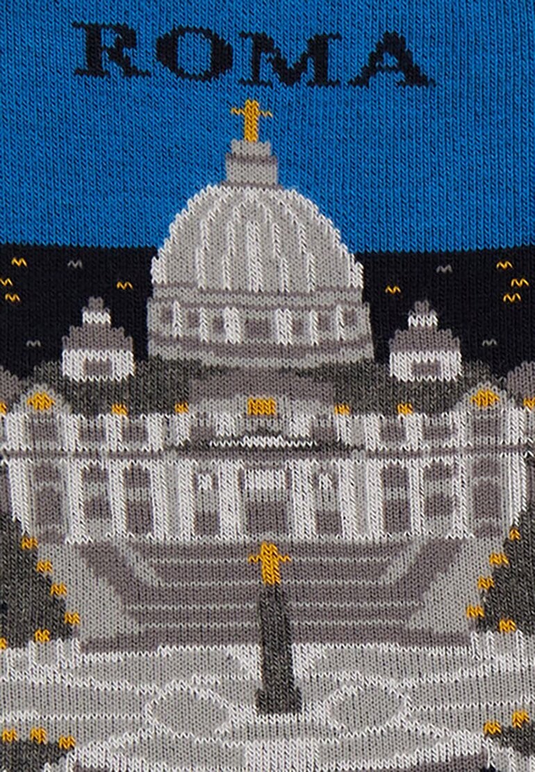 

Носки WITH PIAZZA SAN PIETRO IN ROME PATTERN Gallo, синий