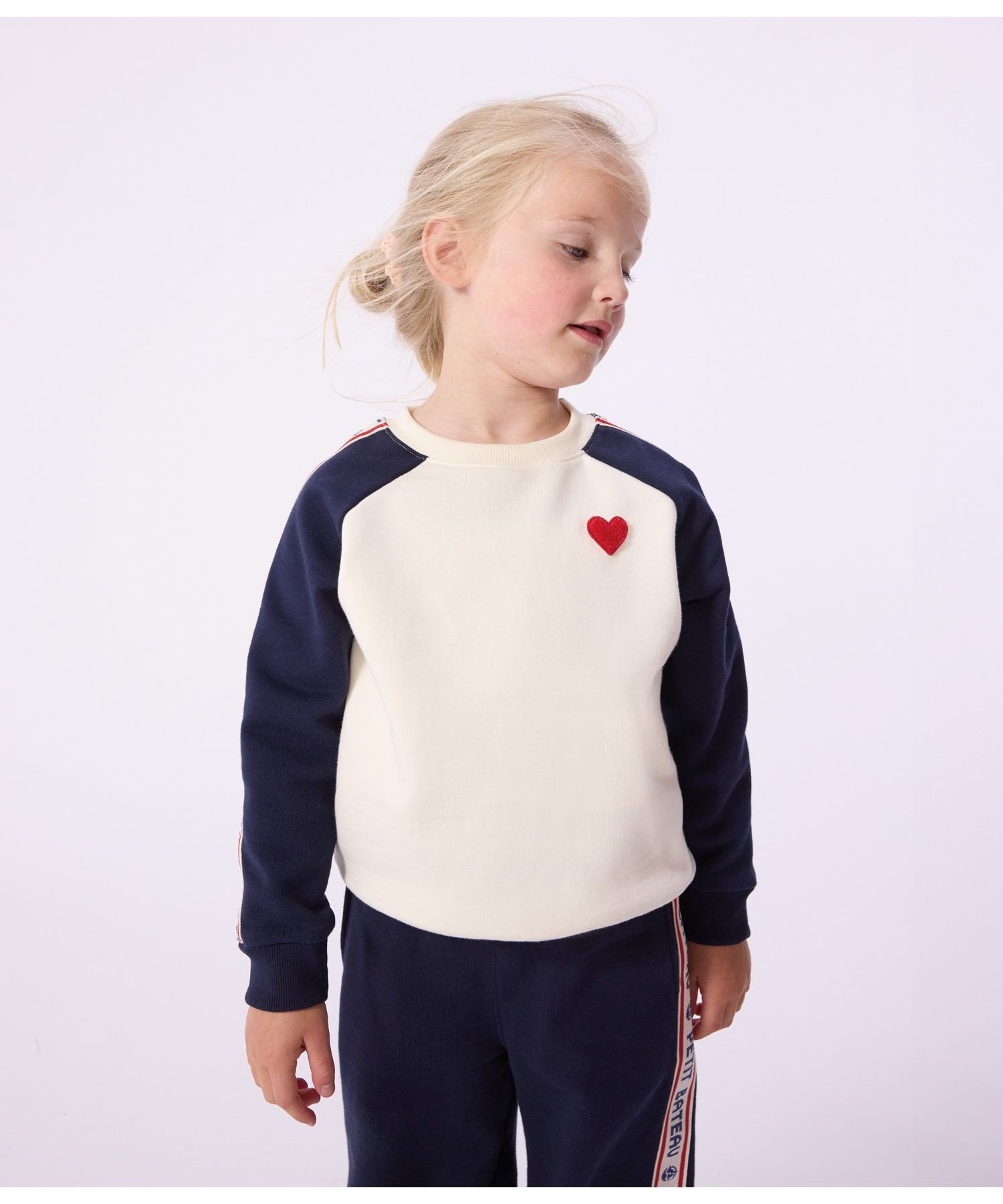 Пуловер из толстовки PETIT BATEAU, Off white