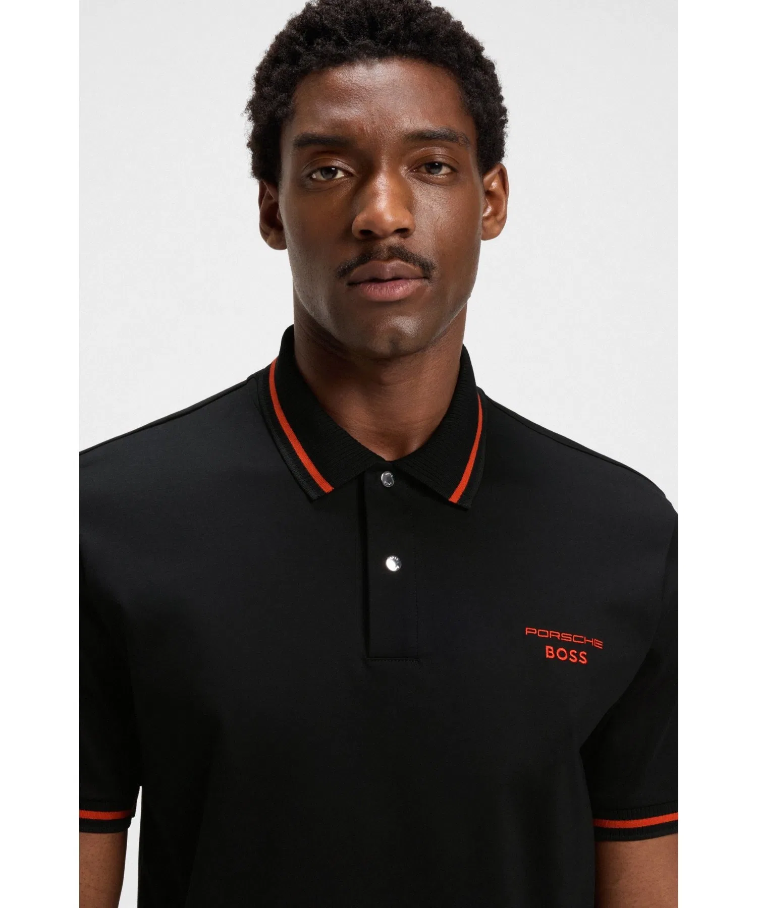 Футболка-поло Porsche x BOSS Active из смесовой хлопковой ткани — фото 2