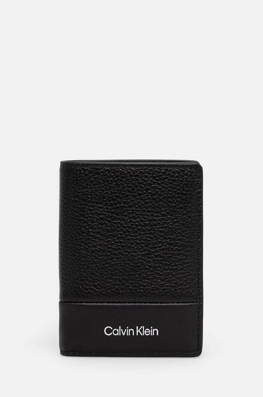 

Кожаный кошелек Calvin Klein, черный