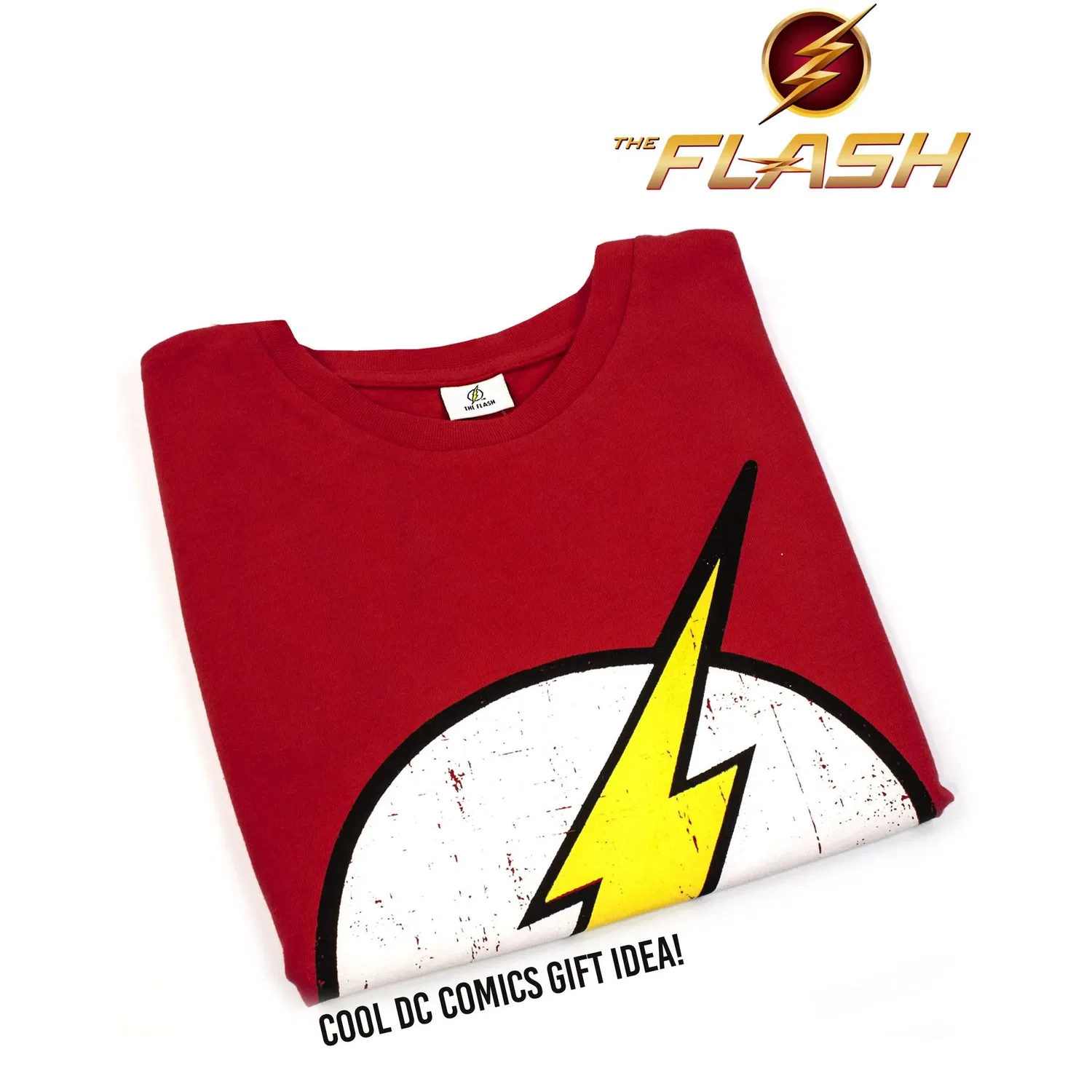 Футболка с принтом Flash для мальчиков DC Comics, красный — фото 2