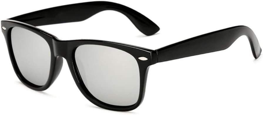 

Классические солнцезащитные очки для мужчин и женщин, поляризованные, с зеркальными синими линзами, для ночного вождения, с защитой UV400, для летнего использования KTUCN, 6 Black Silver