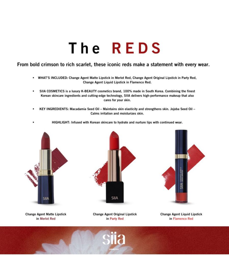 Набор из 3 предметов "Красные" SIIA Cosmetics, красный — фото 2