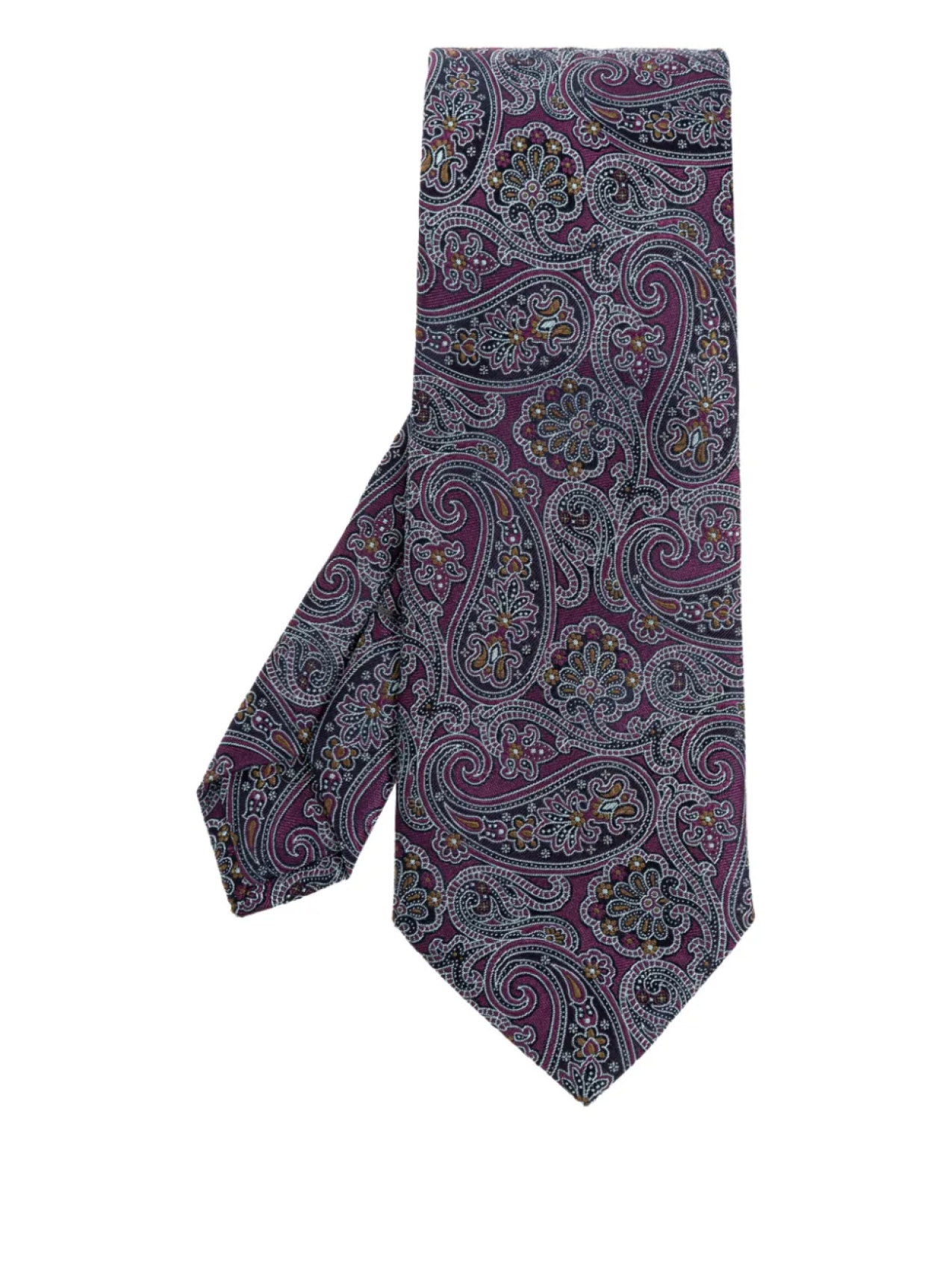 

Шелковый галстук с узором пейсли ETRO, фиолетовый