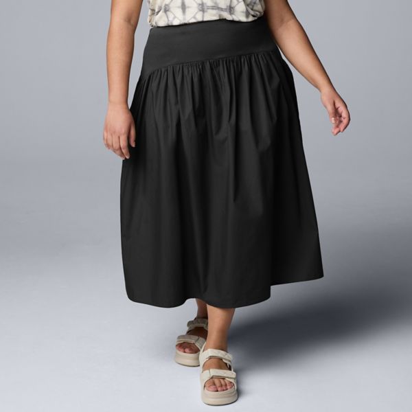 

Юбка больших размеров из микс-техники Simply Vera Vera Wang, черный