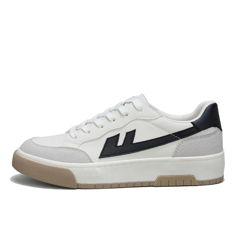 

Унисекс низкие скейтерские кроссовки для увеличения роста, износостойкие, легкие, водонепроницаемые, нескользящие WARRIOR, бежевый черный