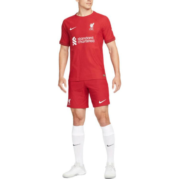 Спортивная футболка men's alphabet printing short sleeve soccer/football jersey 2022/23 season liverpool player edition deep red Nike, красный — фото 3