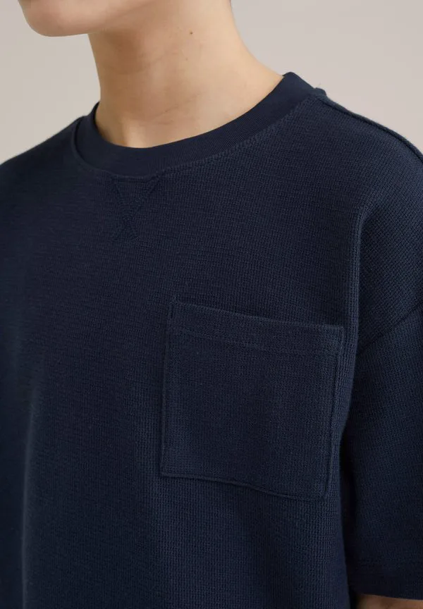 Базовая футболка blue ridge We Fashion, Navy Blue — фото 3