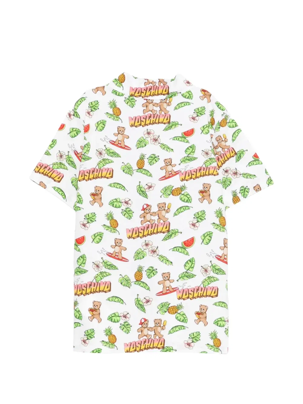 Рубашка с принтом Moschino Kids, белый — фото 2