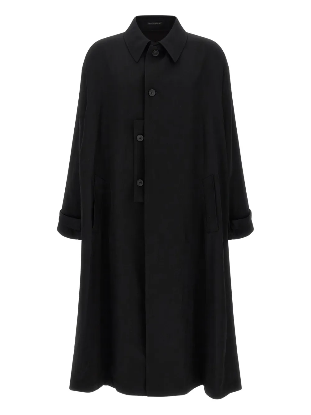 

Шерстяное пальто на пуговицах Yohji Yamamoto, черный