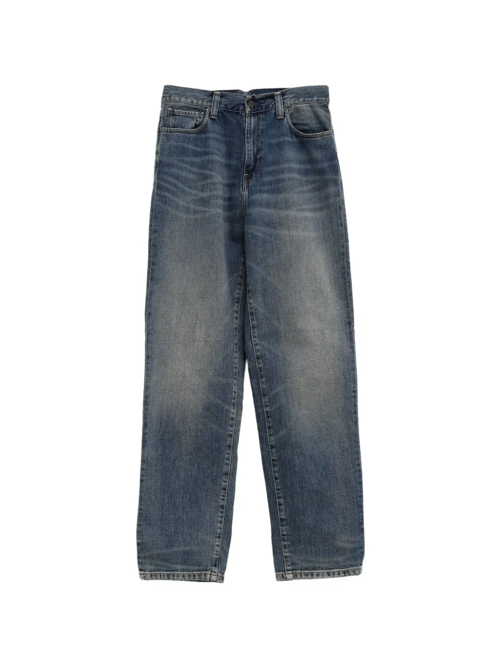 

Прямые джинсы с нашивкой-логотипом Carhartt Wip, синий