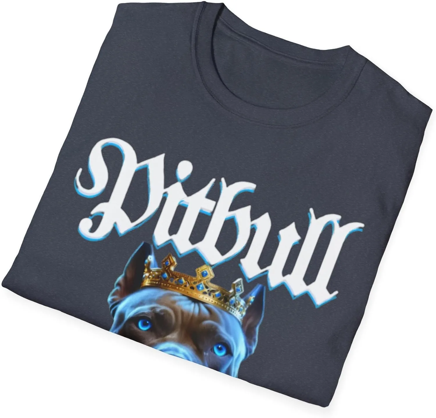 Футболка Pitbull Royalty, футболка Pitbull King Queen Crown, подарок для любителей собак, футболка Animal Throne, топ Royal Canine GENERIC, темно-синий — фото 4