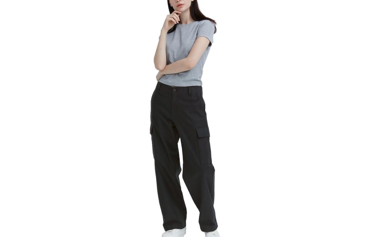 

Брюки-карго женские темно-серые Uniqlo