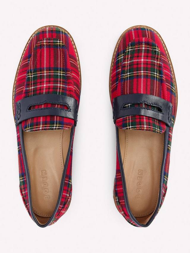 Туфли-лоферы Nya из комбинированной кожи Boden, Red/Multi — фото 4