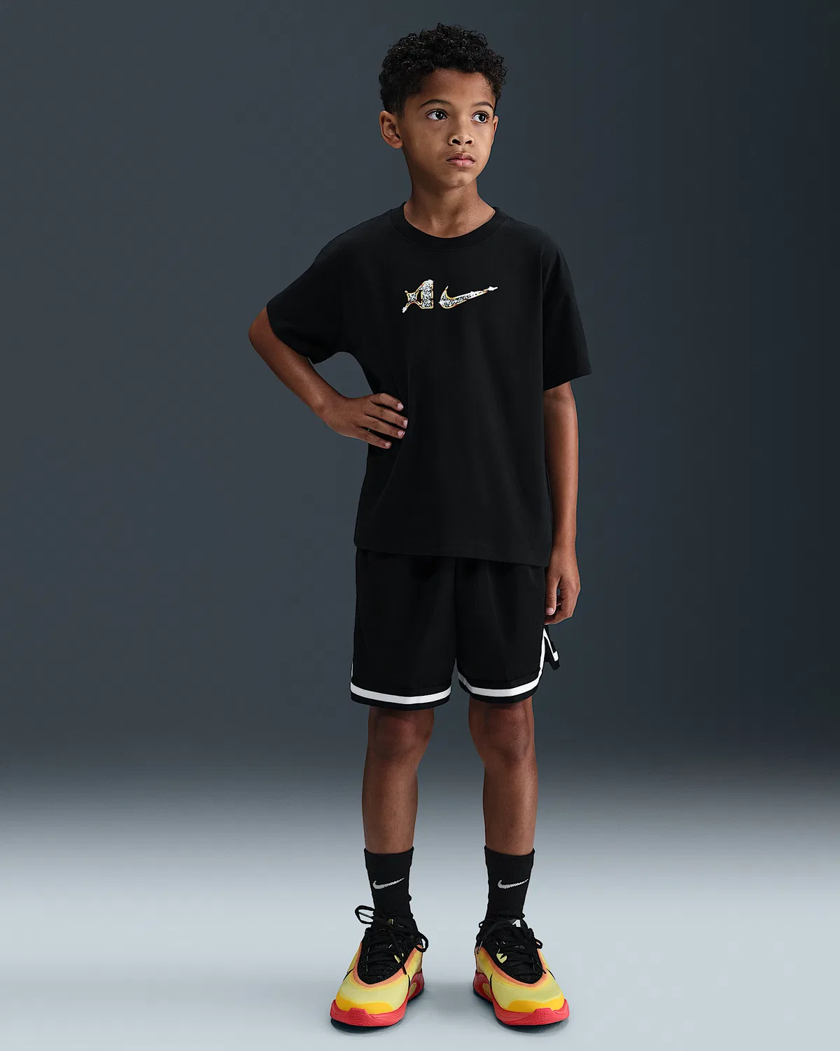 Детская футболка Dri-FIT A' One, Black — фото 4