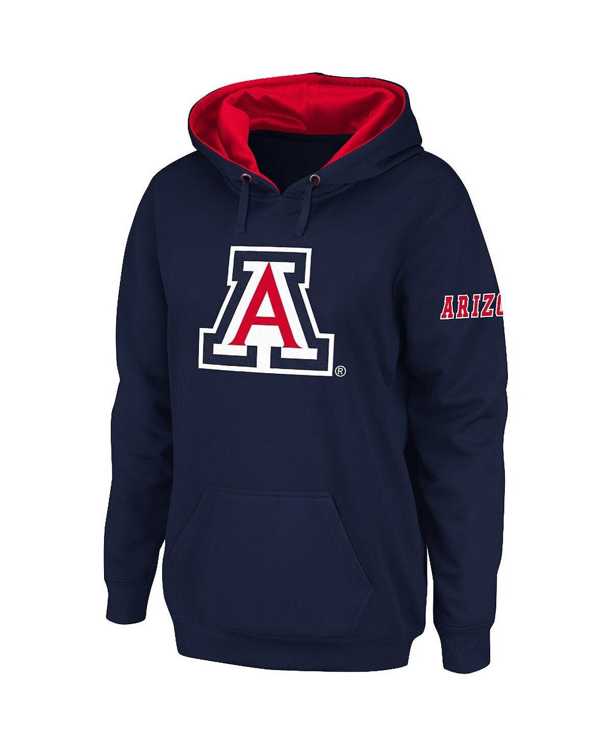 

Женский темно-синий пуловер с капюшоном и большим логотипом Arizona Wildcats Stadium Athletic, темно-синий