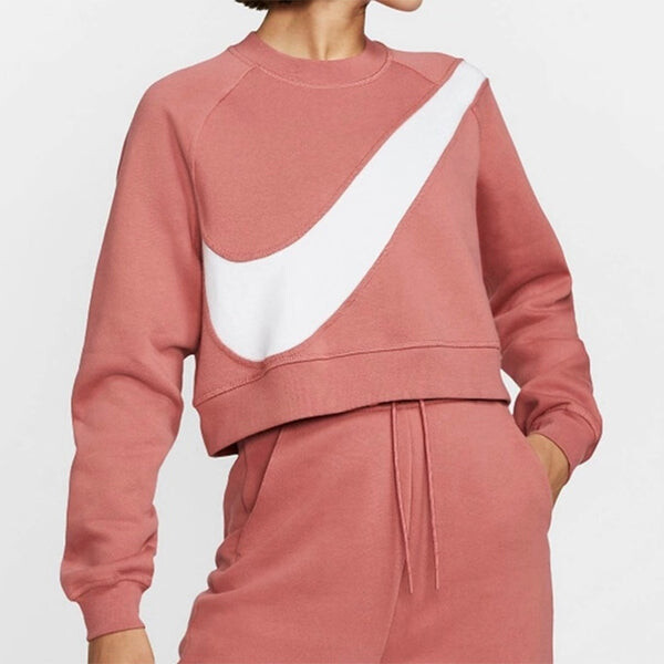 Свитера nsw swoosh crew флисовая толстовка Nike, розовый — фото 3
